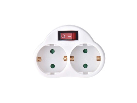 Technik Professional Αντάπτορας Πρίζα 2 Θέσεων με Διακόπτη 16A | ATC | 41.004.0006