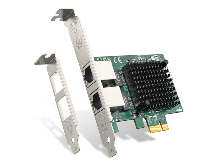 EDUP κάρτα επέκτασης δικτύου PCIe σε 2x RJ45 EP-9613, 1000Mbps