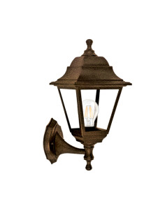 ΦΑΝΑΡΙ ΕΠΙΤΟΙΧΟ ΤΕΤΡΑΓΩΝΟ Ε27 ΠΑΤΙΝΑ ΧΡΥΣΟ ΠΛΑΣΤΙΚΟ | 21-0230-8