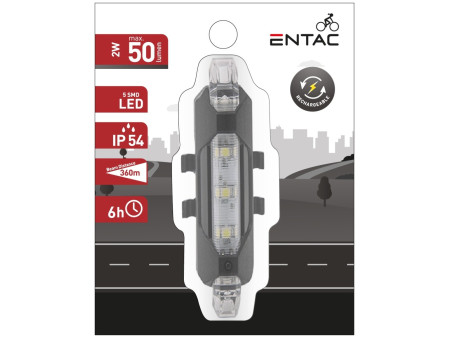 Entac Φώς Ποδηλάτου Πλαστικός 2W Άσπρο | ATC | 15.007.0140