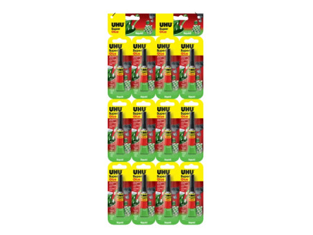 UHU Superglue Κόλλα Gel Jumbo 2g B12 (12τμχ) | ATC | 41.010.0001