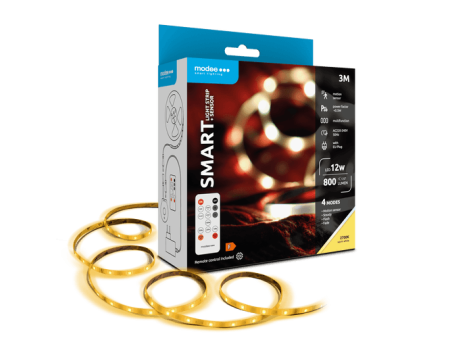 Modee Smart Ταινία LED 12W IP20 με Τηλεχειριστήριο & Αισθητήρα 2700K 800lm 3m | ATC | 40.005.0006