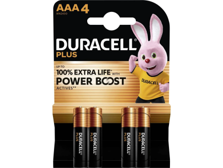 DURACELL Μπαταρίες Plus Boost MN2400 AAA BL4 | ATC | 01.001.0169