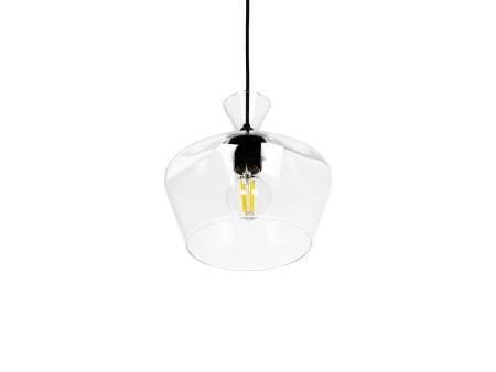 GLOBOSTAR® BOHEMIA 206-0039 Μοντέρνο Κρεμαστό Φωτιστικό Οροφής με Ντουί 1 x E27 AC 220-240V IP20 - Διάφανο - Μ22 x Π22 x Υ22cm