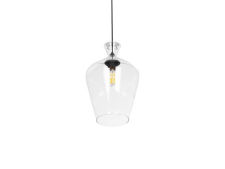 GLOBOSTAR® BOHEMIA 206-0040 Μοντέρνο Κρεμαστό Φωτιστικό Οροφής με Ντουί 1 x E27 AC 220-240V IP20 - Διάφανο - Μ20 x Π20 x Υ32cm