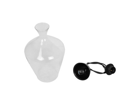 GLOBOSTAR® BOHEMIA 206-0040 Μοντέρνο Κρεμαστό Φωτιστικό Οροφής με Ντουί 1 x E27 AC 220-240V IP20 - Διάφανο - Μ20 x Π20 x Υ32cm