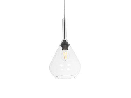 GLOBOSTAR® BALU 206-0043 Μοντέρνο Κρεμαστό Φωτιστικό Οροφής με Ντουί 1 x E27 AC 220-240V IP20 - Διάφανο - Μ20 x Π20 x Υ42cm