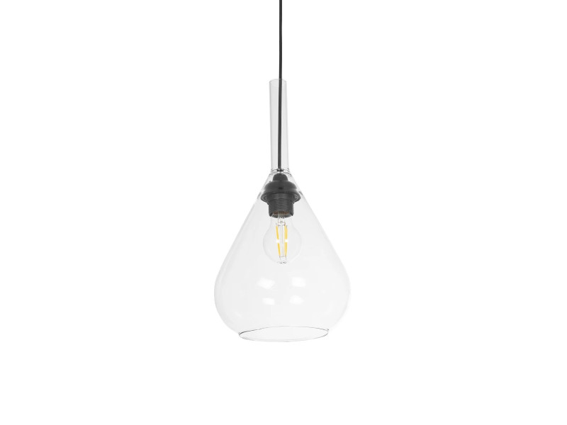 GLOBOSTAR® BALU 206-0043 Μοντέρνο Κρεμαστό Φωτιστικό Οροφής με Ντουί 1 x E27 AC 220-240V IP20 - Διάφανο - Μ20 x Π20 x Υ42cm