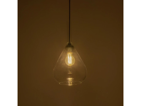 GLOBOSTAR® BALU 206-0043 Μοντέρνο Κρεμαστό Φωτιστικό Οροφής με Ντουί 1 x E27 AC 220-240V IP20 - Διάφανο - Μ20 x Π20 x Υ42cm