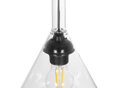 GLOBOSTAR® BALU 206-0043 Μοντέρνο Κρεμαστό Φωτιστικό Οροφής με Ντουί 1 x E27 AC 220-240V IP20 - Διάφανο - Μ20 x Π20 x Υ42cm