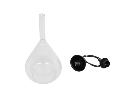 GLOBOSTAR® BALU 206-0043 Μοντέρνο Κρεμαστό Φωτιστικό Οροφής με Ντουί 1 x E27 AC 220-240V IP20 - Διάφανο - Μ20 x Π20 x Υ42cm