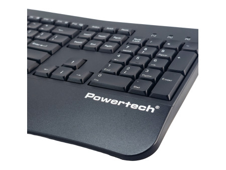 POWERTECH set ποντίκι & πληκτρολόγιο PT-1490, 2.4GHz & Bluetooth, μαύρο