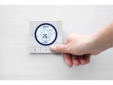 Smart θερμοστάτης αερίου BHT-800WM-GCLW, WiFi, επιτοίχιος, λευκός