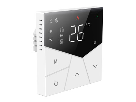 Smart θερμοστάτης πετρελαίου BHT-15GBLW, WiFi, χωνευτός, μαύρος