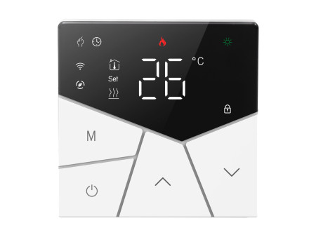 Smart θερμοστάτης αερίου BHT-15GCLW, WiFi, χωνευτός, μαύρος