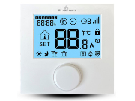 POWERTECH ψηφιακός θερμοστάτης αερίου PT-1047, λευκός