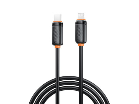 XO NB-Q302A Καλώδιο Φόρτισης & Μεταφοράς Δεδομένων Lightning σε Type-C 27W Μαύρο 1m | ATC | 16.005.0403