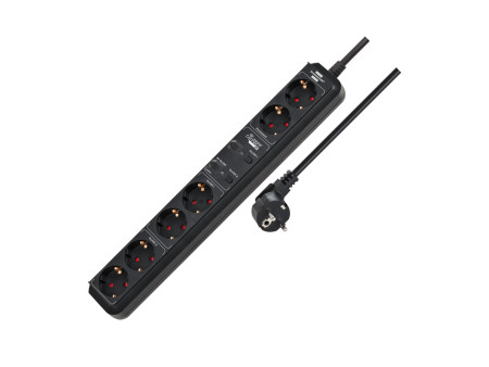 Πολύπριζο Smart WiFi 1159760946 6 θέσεων οι 2 μόνιμες και 2x2 με διακόπτες BRENNENSTUHL