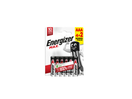 Αλκαλικές μπαταρίες AAA-LR03 MAX F016604 ENERGIZER BP6 4+2