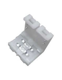 GLOBOSTAR® STRIPCON 02550 Ταχυσύνδεσμος για Μονόχρωμη Ταινία LED 8mm σε 8mm IP20 - Λευκό - Μ1.3 x Π0.9 x Υ0.2cm