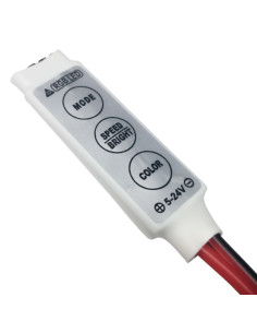 LED RGB Controller με Καλώδιο 5v (30w) - 12v (72w) - 24v (144w) DC GloboStar 77412