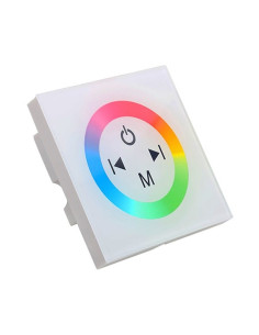 LED RGB Controller Λευκό Τοίχου Αφής 12v (144w) - 24v (288w) DC GloboStar 77419