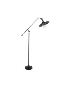 GLOBOSTAR® WYNGE 01101 Vintage Επιδαπέδιο Φωτιστικό με Ντουί 1 x E27 AC 220-240V IP20 - Μαύρο & Χρυσό - Μ95 x Π27 x Υ174cm 2