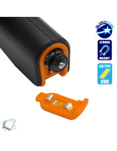 Mini Φορητός Φακός PEN COB LED Πορτοκαλί Χρώμα GloboStar 07011 2