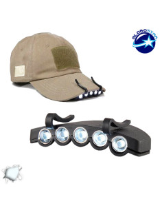 Φορητός Φακός Καπέλου με 5 LED Υψηλής Φωτεινότητας GloboStar 07022 2
