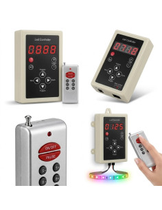 Ασύρματος LED Digital RGB Controller με Χειριστήριο RF για LED Digital RGB Προϊόντα 5v - 12v - 24v 1024 IC - 2048 IC GloboStar 0 2
