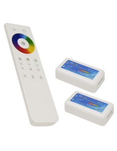 Ασύρματος LED RGB Controller με Χειριστήριο Αφής 2.4G RF για Δυο Group 12v (288w) - 24v (576w) DC GloboStar 04142