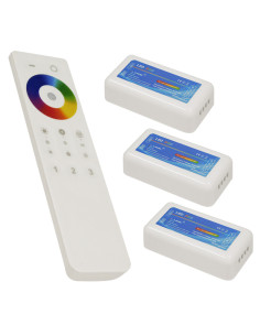 Ασύρματος LED RGB Controller με Χειριστήριο Αφής 2.4G RF για Τρία Group 12v (432w) - 24v (864w) DC GloboStar 04242