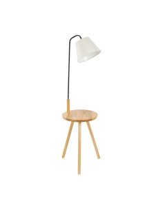 GLOBOSTAR® TIFFANY 01206 Μοντέρνο Επιδαπέδιο Φωτιστικό με Ντουί 1 x E27 AC 220-240V IP20 - Μπεζ & Λευκό - Μ28 x Π28 x Υ140cm 2
