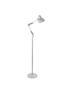 GLOBOSTAR® AUDREY 01469 Vintage Επιδαπέδιο Φωτιστικό με Ντουί 1 x E27 AC 220-240V IP20 - Ασημί - Μ15 x Π15 x Υ190cm 2
