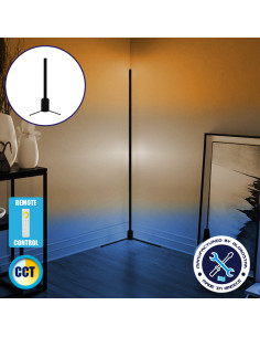 Μοντέρνο Minimal Επιτραπέζιο Μαύρο Φωτιστικό 50cm LED 8 Watt με Ασύρματο Χειριστήριο Αφής 2.4G RF & Dimmer CCT - Ψυχρό - Ημέρας 