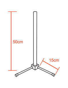 Μοντέρνο Minimal Επιτραπέζιο Μαύρο Φωτιστικό 50cm LED 8 Watt με Ασύρματο Χειριστήριο RF & Dimmer Κόκκινο GloboStar ALIEN Design  2