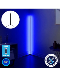 Μοντέρνο Minimal Επιτραπέζιο Μαύρο Φωτιστικό 50cm LED 8 Watt με Ασύρματο Χειριστήριο RF & Dimmer Μπλε GloboStar ALIEN Design GLO