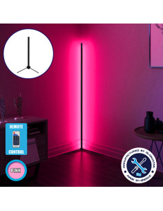 Μοντέρνο Minimal Επιτραπέζιο Μαύρο Φωτιστικό 50cm LED 8 Watt με Ασύρματο Χειριστήριο RF & Dimmer Ροζ GloboStar ALIEN Design GLOB