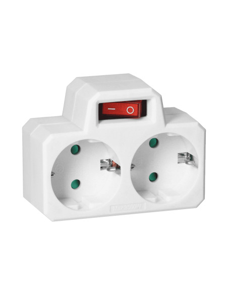 ADAPTOR ΑΣΦΑΛΕΙΑΣ ΑΠΟ ΣΟΥΚΟ ΣΕ ΔΥΟ ΣΟΥΚΟ + ΔΙΑΚΟΠΤΗΣ (Κατασκευή Κίνα) | REDPOINT | 25565