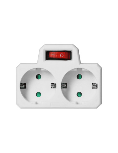 ADAPTOR ΑΣΦΑΛΕΙΑΣ ΑΠΟ ΣΟΥΚΟ ΣΕ ΔΥΟ ΣΟΥΚΟ + ΔΙΑΚΟΠΤΗΣ (Κατασκευή Κίνα) | REDPOINT | 25565