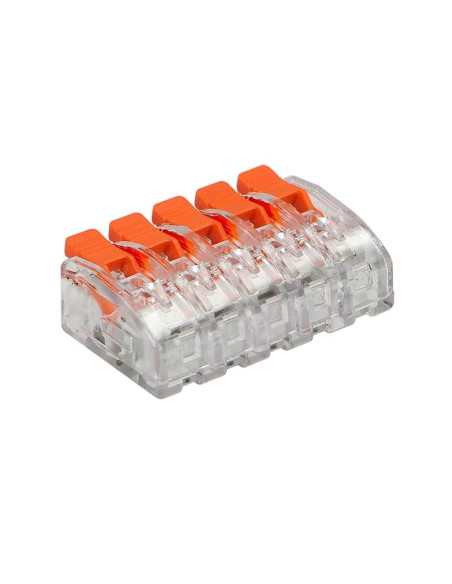 8017 ΚΛΕΜΑ ΜΕ ΚΛΙΠ 5 ΘΕΣΕΩΝ 0.2-4mm2 (BLISTER 4 ΤΕΜ ) ORNO | REDPOINT | 27811