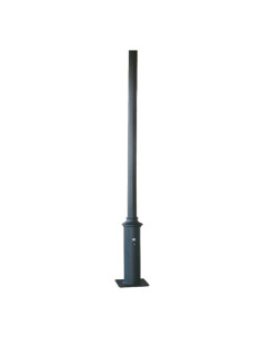 POLE - ΚΟΛΩΝΑ ΧΑΛΥΒΔΙΝΗ ΓΙΑ ΒΑΣΗ 300x300mm ΠΛΑΚΑ ΕΔΡΑΣΗΣ RAL 7016 Φ60x114x4000mm
