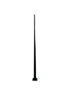POLE - ΚΟΛΩΝΑ ΧΑΛΥΒΔΙΝΗ ΓΙΑ ΒΑΣΗ 300x300mm ΚΩΝΙΚΗ ME ΘΥΡΙΔΑ ΕΠΙΣΚΕΨΗΣ RAL 7016 Φ60x114x3000mm