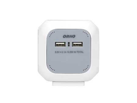 13144 ΠΟΛΥΠΡΙΖΟ ΚΥΒΟΣ ΜΕ 1,4m ΚΑΛΩΔΙΟ 3G1.5 4 ΘΕΣΕΩΝ + 2 USB ORNO | REDPOINT | 27795