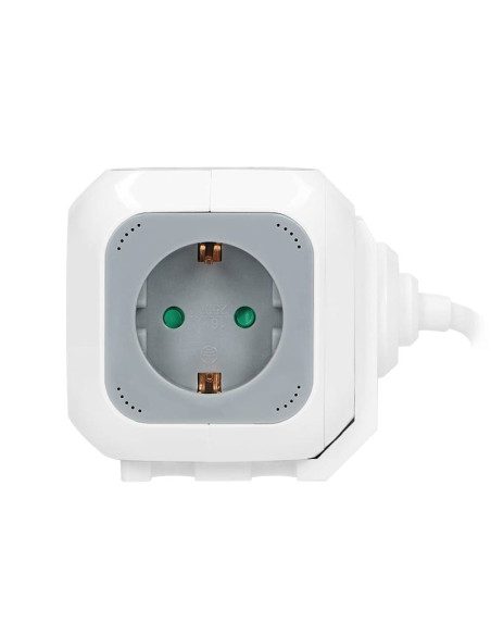 13144 ΠΟΛΥΠΡΙΖΟ ΚΥΒΟΣ ΜΕ 1,4m ΚΑΛΩΔΙΟ 3G1.5 4 ΘΕΣΕΩΝ + 2 USB ORNO | REDPOINT | 27795