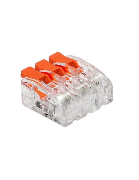 8017 ΚΛΕΜΑ ΜΕ ΚΛΙΠ 3 ΘΕΣΕΩΝ 0.2-4mm2 (BLISTER 6 ΤΕΜ ) ORNO | REDPOINT | 27809