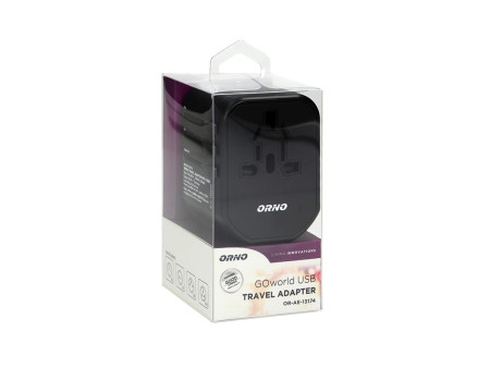 13174 ΑΝΤΑΠΤΟΡΑΣ ΤΑΞΙΔΙΟΥ ΠΑΓΚΟΣΜΙΟΣ (USA, AUS, UK, EURO) + 2xUSB ORNO | REDPOINT | 27820