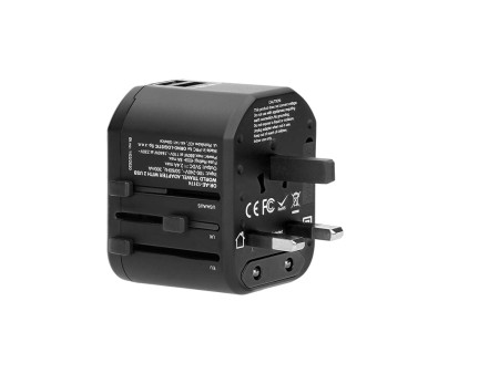 13174 ΑΝΤΑΠΤΟΡΑΣ ΤΑΞΙΔΙΟΥ ΠΑΓΚΟΣΜΙΟΣ (USA, AUS, UK, EURO) + 2xUSB ORNO | REDPOINT | 27820