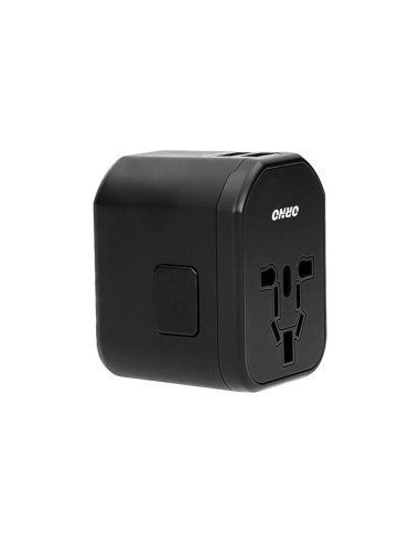 TA-6 ΑΝΤΑΠΤΟΡΑΣ ΤΑΞΙΔΙΟΥ ΠΑΓΚΟΣΜΙΟΣ (USA, AUS, UK, EURO) + 2xUSB ORNO | REDPOINT | 27820