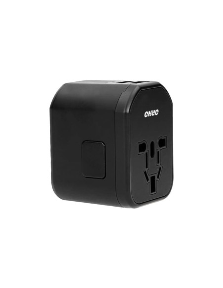 TA-6 ΑΝΤΑΠΤΟΡΑΣ ΤΑΞΙΔΙΟΥ ΠΑΓΚΟΣΜΙΟΣ (USA, AUS, UK, EURO) + 2xUSB ORNO | REDPOINT | 27820